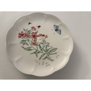 Lenox Butterfly Meadow Monarch Luncheon Plates 9" Scalloped Edge Set Of 4 New J5